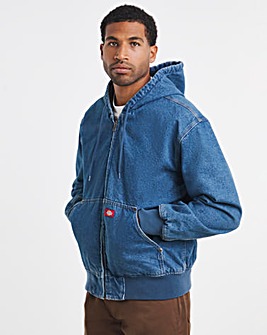Dickies Lined Denim Hooded Bomber - Classic Blue
