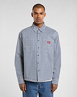 Dickies Long Sleeve Hickory Worker Shirt - Retro Indigo