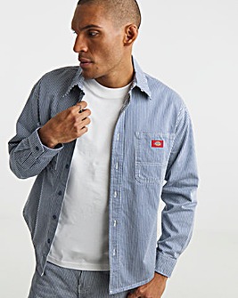 Dickies Long Sleeve Hickory Worker Shirt - Retro Indigo