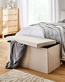 Fabric Foldable Storage Ottoman