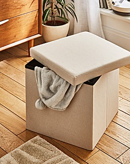 Fabric Foldable Storage Ottoman Cube