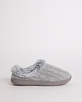 Cushion Walk Cable Knit Slipper EEE Fit