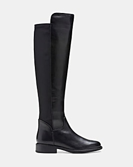 Clarks Renewal Leather Knee High Boots Standard Fit