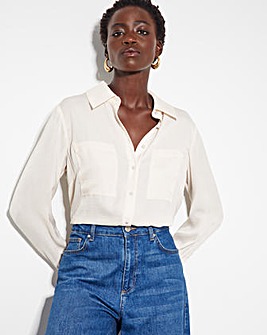 Monsoon Wilma Pearl-Button Long Sleeve Shirt