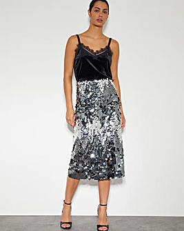 Monsoon Sia Sequin Midi Skirt