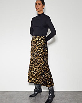 Monsoon Arwen Sequin Leopard Skirt