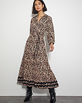 Monsoon Lola Leopard Print Maxi Dress