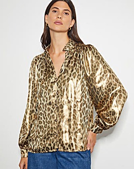 Monsoon Lena Leopard Print Blouse