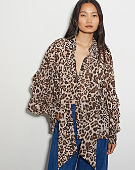 Monsoon Allegra Leopard Print Top