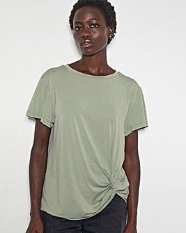 Monsoon Tawn Twist Front Jersey T-Shirt