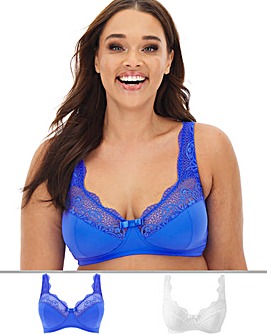 2 Pack Lottie Lace Non Wired Bras