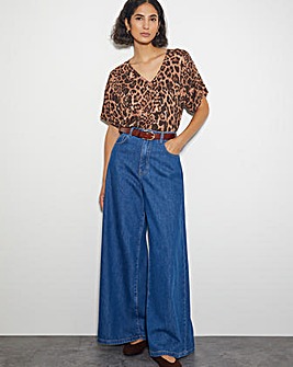 Monsoon Archi Knit Leopard Print T-Shirt