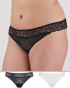 2 Pack Mila Lace Thongs