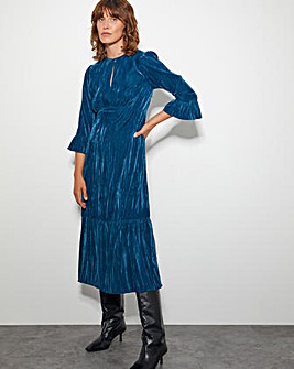 Monsoon Mabel Crushed Velvet Midi Dress