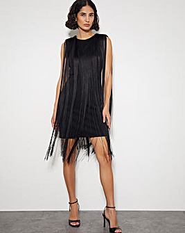 Monsoon Tara Fringe Mini Dress