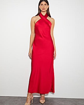 Monsoon Jodie Halter Satin Maxi Dress