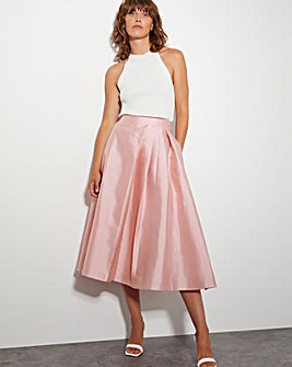 Monsoon Tanya Taffeta Pleated Midi Skirt