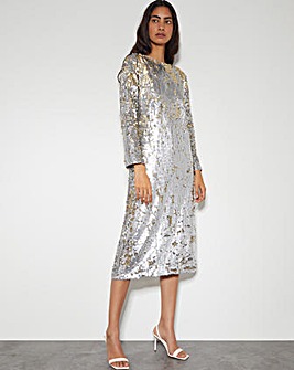 Monsoon Marie Sequin Midi Dress