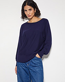 Monsoon Bliss Bead Neck Jumper