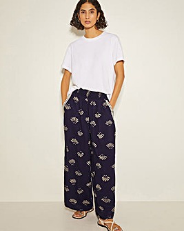 Monsoon Briana Print Wide Leg Trousers