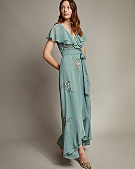 Monsoon Ausha Maxi Wrap Dress