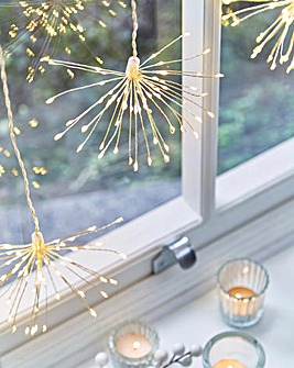 Hanging LED Starburst Window Lights