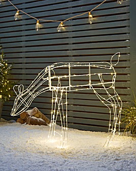 Outdoor Twinkling Christmas Reindeer Light - 60cm