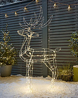 Outdoor Twinkling Christmas Reindeer - 1.4m