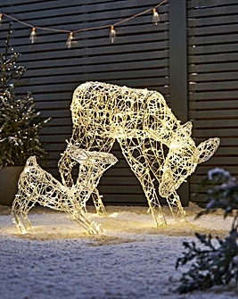 Outdoor Multi-Function Christmas Mother & Baby Deer