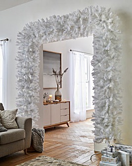 Christmas 8ft White Shimmer Tree Arch