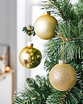 Gold Glass Baubles - Set of 42