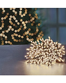 Warm White LED String Lights With Clear Cable