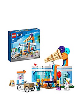 LEGO City Ice-Cream Shop Set with Toy Cart Bike 60363