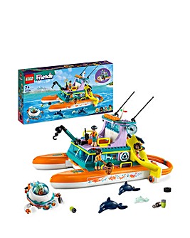 LEGO Friends Sea Rescue Boat Toy with Dolphin Figures 41734