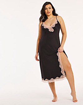 Ann Summers Selena Satin and Lace Maxi Chemise