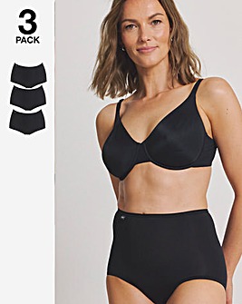 Sloggi 3Pack Microfibre Maxi Knickers Black