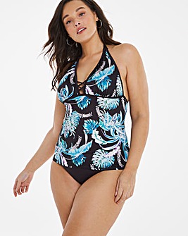 Mix And Match Halterneck Tankini Top | Simply Be