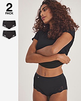 Sloggi 2Pack Romance Maxi Knickers Black
