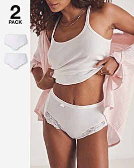 Sloggi 2Pack Romance Maxi Knickers White