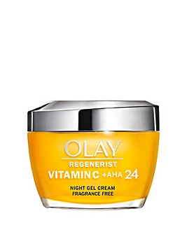 Olay Vitamin C + AHA24 Night Gel Face Cream For Bright And Even Tone, 50ml