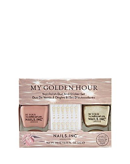 Nails Inc My Golden Hour Duo With Stickers