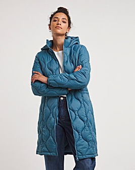 Blue Lightweight Mid Length Coat