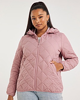 Pink Ultralight Quilted Short Jacket
