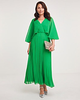 Joanna Hope Green Pleated Maxi Dress