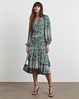 Joanna Hope Jersey Wrap Midi Dress