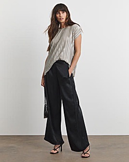 Joanna Hope Hammered Satin Wide Leg Trousers