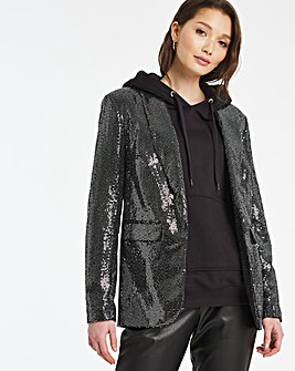 Black Foil Blazer