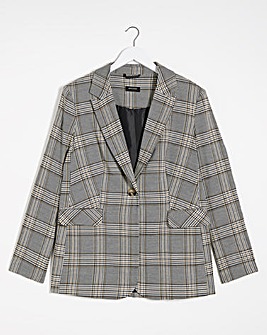 Oversized Check Blazer