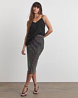 Joanna Hope Multi Sequin Midi Skirt