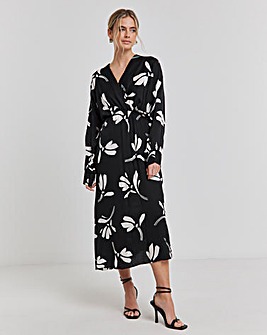 Joanna Hope Wrap Front Batwing Dress